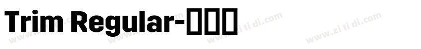 Trim Regular字体转换